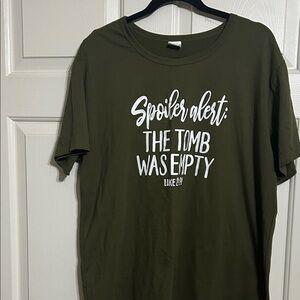 Spoiler Alert: The Tomb Was Empty Olive Graphic Tee
